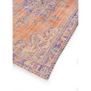 Tapis en laine noué à la main de grande taille, motif médaillon rouge et orange, pour salon, couloir rectangulaire - Pae-2919 - Product Image 2