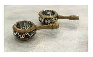 Elegante Quemador de Incienso Árabe de Madera de Acacia con Incrustaciones Personalizadas, Difusor de Aromaterapia, Porta Incienso Religioso Hecho a Mano, Regalo para el Hogar, Acero Inoxidable - Product Image 4