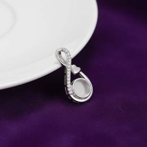 Jessica Creation, composant de bijoux en or 18 carats, 8 mm, avec bélière vide, dos fermé, pour perles, pendentifs, résine, lait maternel, forme cubique - Product Image 2