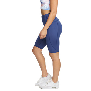 High Waist Seamless Yoga Shorts Solid Green Spandex Polyester Elastic Waist <b>Women</b> Workout Fitness Short Leggings - Product Image 5