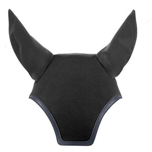 Voile anti-mouches pour cheval noir de haute qualité, design personnalisé, bonnet d'oreille, produit d'équitation, matériau polyester, style sportif - Product Image 3