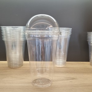 Venta caliente 2025 Fábrica PET Bebida fría Taza de plástico 10oz 14oz 16oz Diámetro 93mm Té de burbujas Desechable para llevar Precio bajo - Product Image 6