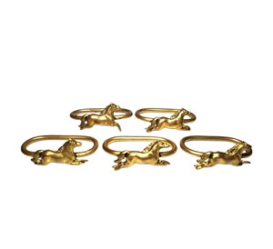 Anneau de serviette en laiton fait à la main en forme de grande feuille nouveau design anneau de serviette en laiton doré pour le prix bas - Product Image 2