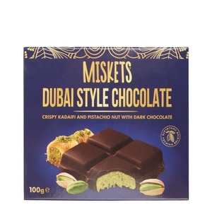Miskets Dubai Style Barra de chocolate oscuro 80g Calidad Venta al por mayor Suministro de fábrica Mejor precio Delicioso dulce Dulce Confitería - Product Image 2