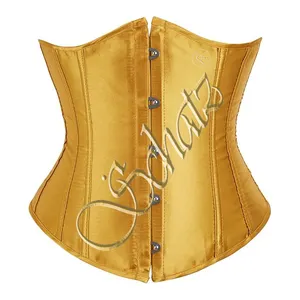 Hot Sale Women Waist Trainer Belt Body Shaper Plus Size Steel Boned Underbust Corsets Bustiers Steampunk Gothic Satin Corset