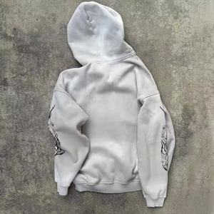 ชุดวอร์มไซส์ใหญ่พิเศษสำหรับผู้ชายผ้าคอตตอนสี100% ผ้าซักเป็นกรดสำหรับฤดูร้อนและฤดูหนาว - Product Image 3