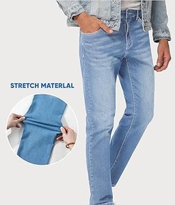 Venta caliente Nuevo Diseño Hombres Pantalones de mezclilla Ropa de calle Transpirable Slim Fit Personalizado Hombres Blue Jeans Pantalones de mezclilla Precio de fábrica - Product Image 4