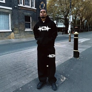 เสื้อวอร์มมีฮู้ดกางเกงสำหรับผู้ชายเสื้อวอร์มมีซิปสำหรับใส่ออกกำลังกาย1/4คอกลมออกแบบโลโก้ได้ตามต้องการฤดูร้อน - Product Image 5