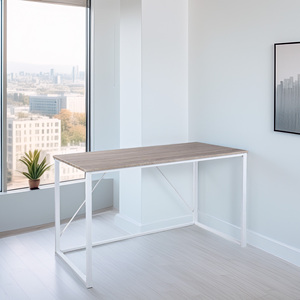 Tavolo da Pranzo Pieghevole 'Elmo' di Well Home in Legno di Faggio Bianco 120x60x74cm - Product Image 3