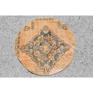 พรมขน2.4ft โพลีเอสเตอร์ทำด้วยมือสีส้มคลาสสิกสีดำ2.4ชิ้นงานปะต่อดีไซน์ตุรกีแบบวินเทจสำหรับห้องนั่งเล่นห้องโถงสี่เหลี่ยมผืนผ้าทำจากน้ำยาง - Product Image 1