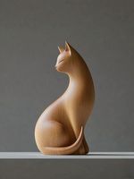 Sculpture en bois sculptée à la main à partir de bois dur naturel offrant beauté de durabilité et attrait visuel durable