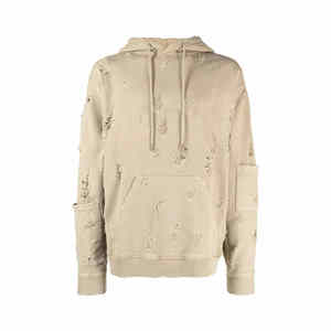 Hot Selling New Arrival <b>Thermal</b> Distressed Hoodies Breathable <b>Fleece</b> in Best Material for Winter Hooded New Style - Product Image 1