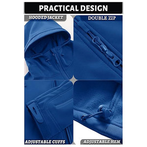 Chaqueta Softshell Deportiva Casual para Hombre, Chaqueta Cortavientos Personalizada, Chaqueta Softshell Impermeable para Hombre - Product Image 5