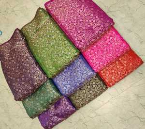 Tela de brocado Jacquard pesado, adornos tejidos transpirables, Material de calidad de exportación Premium para bordado nupcial de niños - Product Image 2