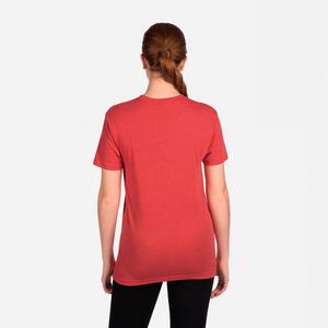 Camiseta roja unisex personalizada para mujer, Camiseta de algodón de rayón de poliéster de tres mezclas, camiseta transpirable de tres mezclas en blanco polivinílico - Product Image 2