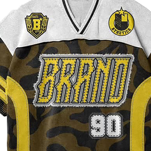 เสื้อฮิปฮอปสตรีทแวร์ทรงบ็อกซี่สำหรับผู้ชาย ปี 2025 ชุดยูนิฟอร์ม 7V7 พิมพ์ลายแบบซับลิเมชั่น ไซส์พลัส ผู้ใหญ่ ผ้าสแปนเด็กซ์/คอตตอน/ใยไผ่ - Product Image 4