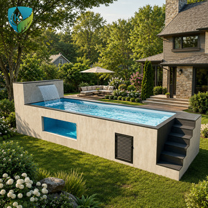 <span class=keywords><strong>Piscinas</strong></span> Elevadas Cuadradas, Piscina <span class=keywords><strong>de</strong></span> Fibra <span class=keywords><strong>de</strong></span> Vidrio Transparente para Exteriores, Piscina Acrílica para Patio <span class=keywords><strong>de</strong></span> Casa Moderna, Proyecto <span class=keywords><strong>de</strong></span> Decoración <span class=keywords><strong>de</strong></span> Lujo - Product Image 5