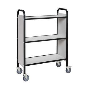 Chariots de bureau de style industriel noirs KM158-S, chariots d'archives fabriqués en métal durable - Product Image 1