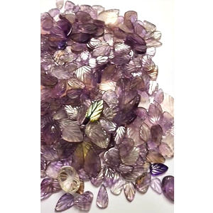 415 pièces d'améthyste naturelle 15mm à 40mm feuille à découper 2340 Cts Lot Iroc ventes feuilles de haute qualité coupe de pierres précieuses en vrac - Product Image 4