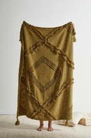 Vente en gros de couvertures en coton jacquard de qualité supérieure, 100% coton, personnalisables, écologiques, super douces, légères et luxueuses