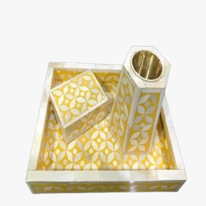 Intricately Designed Mother of Pearl Luxury Incense & Aromatherapy Diffuser Bakhoor <b>Burner</b> with Gold & <b>Silver</b> Accents - Product Image 1
