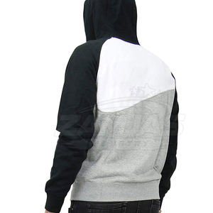 Nouveauté : Sweat à capuche zippé pour homme, couleur unie, en coton, vente en gros - Product Image 4