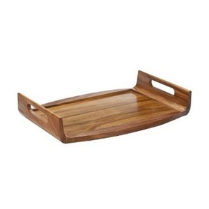 Solid Wooden Commercial Grade Modern Design Portable Serving Tray Home & <b>Restaurant</b> <b>Supplies</b> for Tabletop Decor - Product Image 4