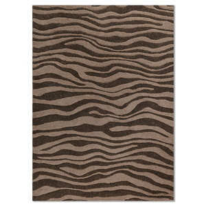 Wild Wanderlust Beige Brown Handmade Acrylic Rug 10mm Plush Top-28964 for Home <b>Bedroom</b> Hallway Featuring Animal <b>Print</b> Design - Product Image 1