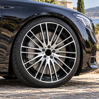 Jantes forgées multi-rayons en aluminium noir sur mesure de 18 à 22 pouces pour Mercedes-Audi - Projets de montage de roues de haute qualité