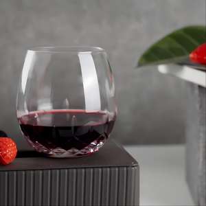 Verres à vin courts en forme de ballon, sans pied, en <span class=keywords><strong>cristal</strong></span> sans plomb, 502 ml, style classique, écologiques, réutilisables pour le vin, la bière, les fêtes - Product Image 3