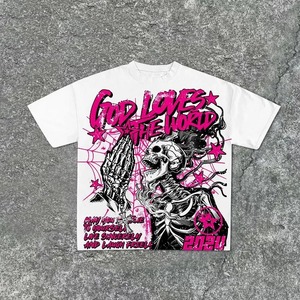 Camisetas de Hombre Personalizadas al por Mayor, Estilo Streetwear, 300GSM, Oversize, Lavado Ácido, Corte Recto, Algodón Gráfico de Alta Calidad, Estilo Vintage - Product Image 3