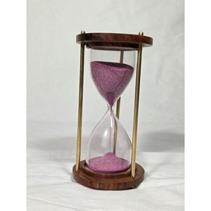 Handmade Modern Minimalist Wooden Hourglass <b>Sand</b> Clock Elegant Metal Glass Decoration for Office Bathroom Kitchen Desktop Gift - Product Image 1