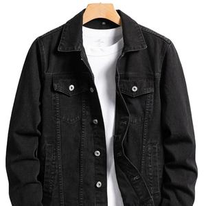 Men's <b>Denim</b> <b>Jackets</b> Distressed Stand Collar Customizable Sport Style Hooded <b>Jacket</b> Outdoor Use Breathable Front Logo Windproof - Product Image 5