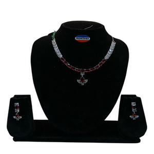 Designer Silver Finish Ad Jewelry Combo Set For <b>Women</b> & Girls For Bridal Engagement & Traditional Festive Occasions Celebrations - Product Image 6