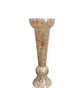 Luxe fait à la main cuivre laiton Design moderne haute fleur présentoir Table pièce maîtresse Vase pour mariage événement fête - Product Image 1
