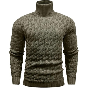 Nouveau tricot décontracté de qualité professionnelle pull hommes col rond hauts en tricot décontracté couleur unie pull pull de haute qualité - Product Image 3