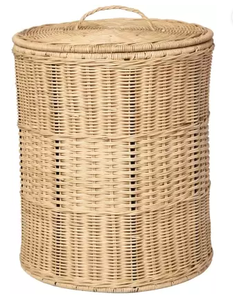 Panier de rangement en bambou tressé fait main, double poignée, multi-usages, style nautique, panier à linge pour salon, salle de bain, usage domestique - Product Image 5