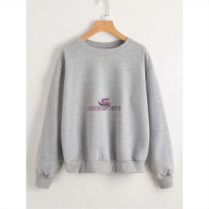 Sweat-shirt oversize pour femme, col rond, couleur unie, épaules tombantes, manches longues, 100% coton, respirant, vêtements d'automne - Product Image 6