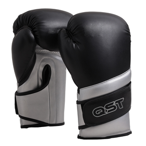 QST Gants MMA unisexes en cuir de vachette de haute qualité pour l'entraînement au combat-Couleur or Logo privé personnalisé - Product Image 2