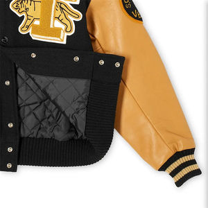 Veste universitaire pour homme de haute qualité 100% coton respirant pour l'hiver, col montant, nouvelle arrivée, mode streetwear, broderie de logo personnalisée - Product Image 5