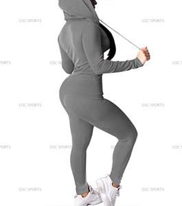 Vêtements de mode pour femmes, meilleure qualité, pull à capuche zippé et pantalon de jogging slim, ensemble de 2 pièces, survêtement, meilleurs vêtements de jogging pour femmes - Product Image 6