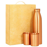 Bouteille d'eau isotherme à double paroi en cuivre et aluminium 1000 ml Garde au chaud 24 heures Écologique Logo personnalisé Couvercle alimentaire