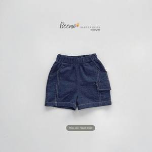 Short en similicuir 100% coton de haute qualité pour bébé garçons tendance Streetwear d'été chaud avec poches pour 1 à 7 ans - Product Image 5