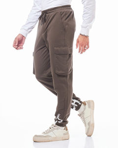 Jogging décontracté OEM pour hommes Pantalon de survêtement taille moyenne élastique et respirant Pantalon léger droit à rayures incurvées - Product Image 3