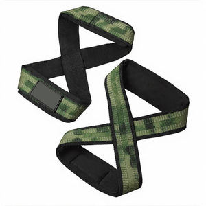 Sangles en néoprène élastiques rembourrées de haute qualité en forme de 8 pour soulevé de terre, haltérophilie, soutien du poignet et entraînement de tractions - Product Image 1