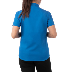 Camisas de trabajo de manga corta para mujer Impresión de logotipo personalizado Uniforme Tops Ropa de oficina formal Directo de fábrica OEM ODM Proveedor - Product Image 4
