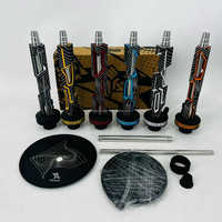 Coffret Cadeau Chicha Moderne Noir Rouge YKAP, Accessoires de Narguilé Russe en Aluminium, Ensemble Narguile Sheesha Chicha Vente en Gros Usine
