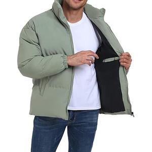 Chaqueta Acolchada Ligera con Capucha, Rellena de Burbujas, con Parche de Logotipo de Poliéster, para Hombre - Product Image 5