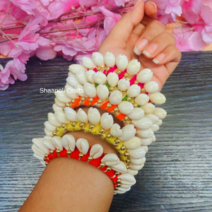 กำไลข้อมือหลากสีงานฝีมือดีไซน์เนอร์จากราชสถาน พร้อมลวดลายคูดี สำหรับผู้หญิง งานแต่งงาน เทศกาล งานปาร์ตี้ - Product Image 6