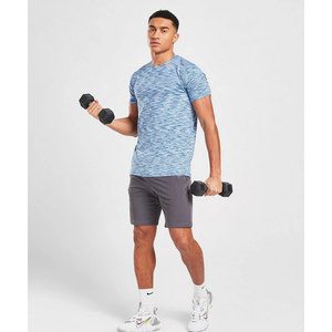 Camiseta deportiva de entrenamiento personalizada de alta calidad para hombre, camiseta gráfica de gran tamaño de punto de peso pesado, estampado de estilo Formal - Product Image 5